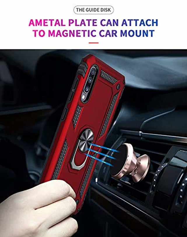Redpepper Galaxy A70 Cover Antiurto Rossa con Anello