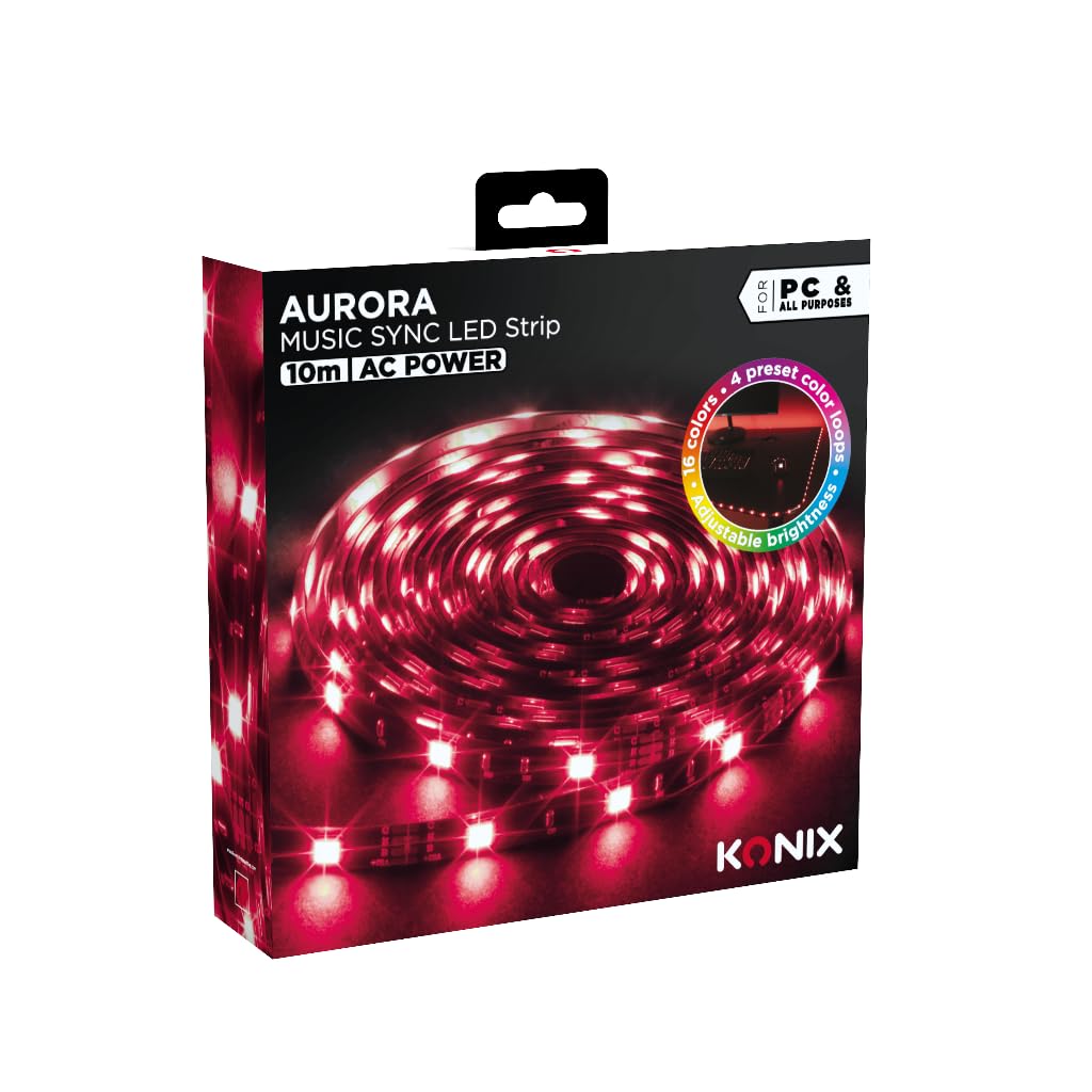 Konix Aurora Striscia LED Gaming 5 m USB 16 Colori