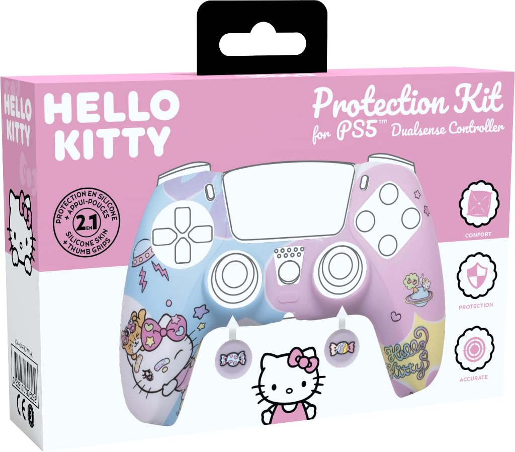 Konix Controllers cover DualSense PS5 Hello Kitty blu rosa