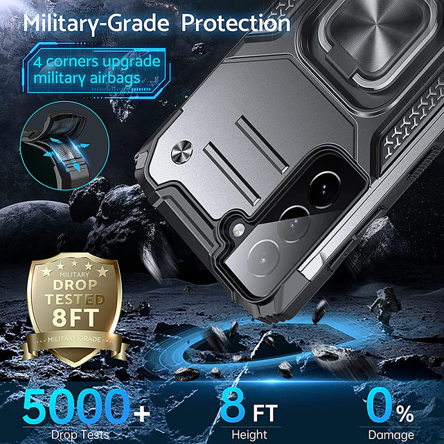 Redpepper Galaxy S21 Plus Cover Anello Stand nera