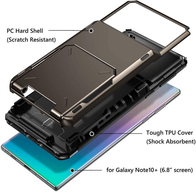 Redpepper Note 10 Plus cover portafoglio 4 carte armor
