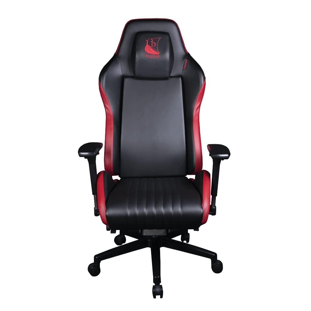 Konix Drakkar Odin sedia gaming nero rosso 160° pelle PU