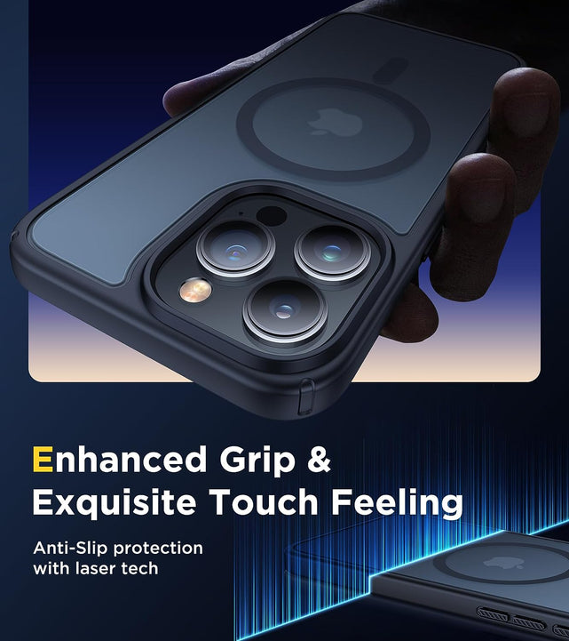Redpepper iPhone 15 Pro cover nera opaca antiurto magnetica