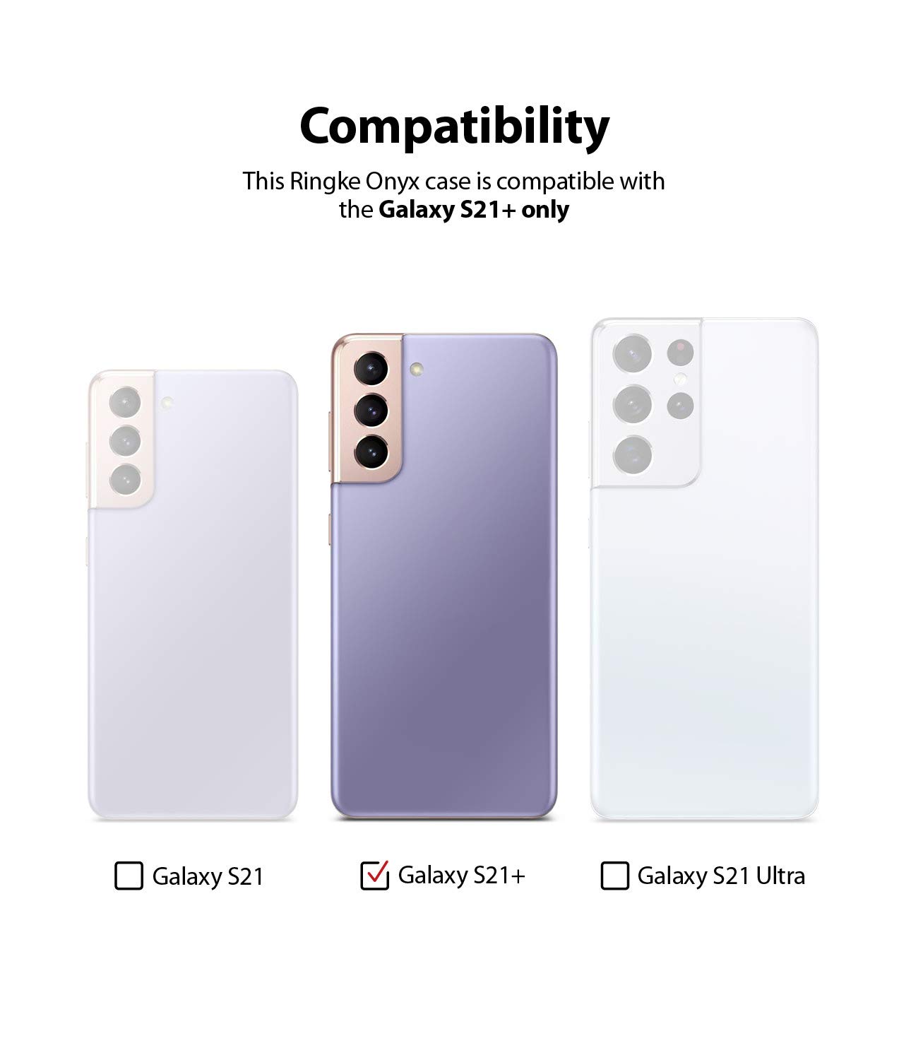 Ringke Onyx Cover Galaxy S21 Plus Custodia TPU Nera Antiurto