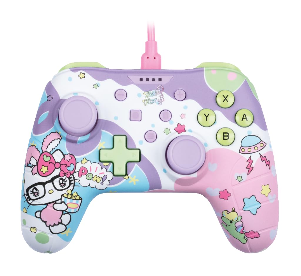 Konix FFF Controller Switch PC Cavo Hello Kitty Viola Rosa