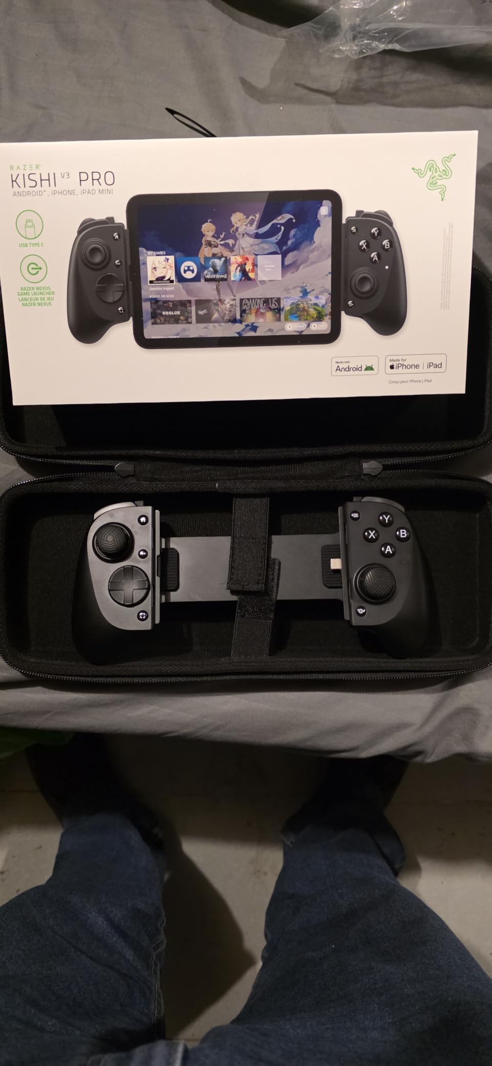 Aenllosi Game Controller Case Kishi V3 Pro custodia Nero