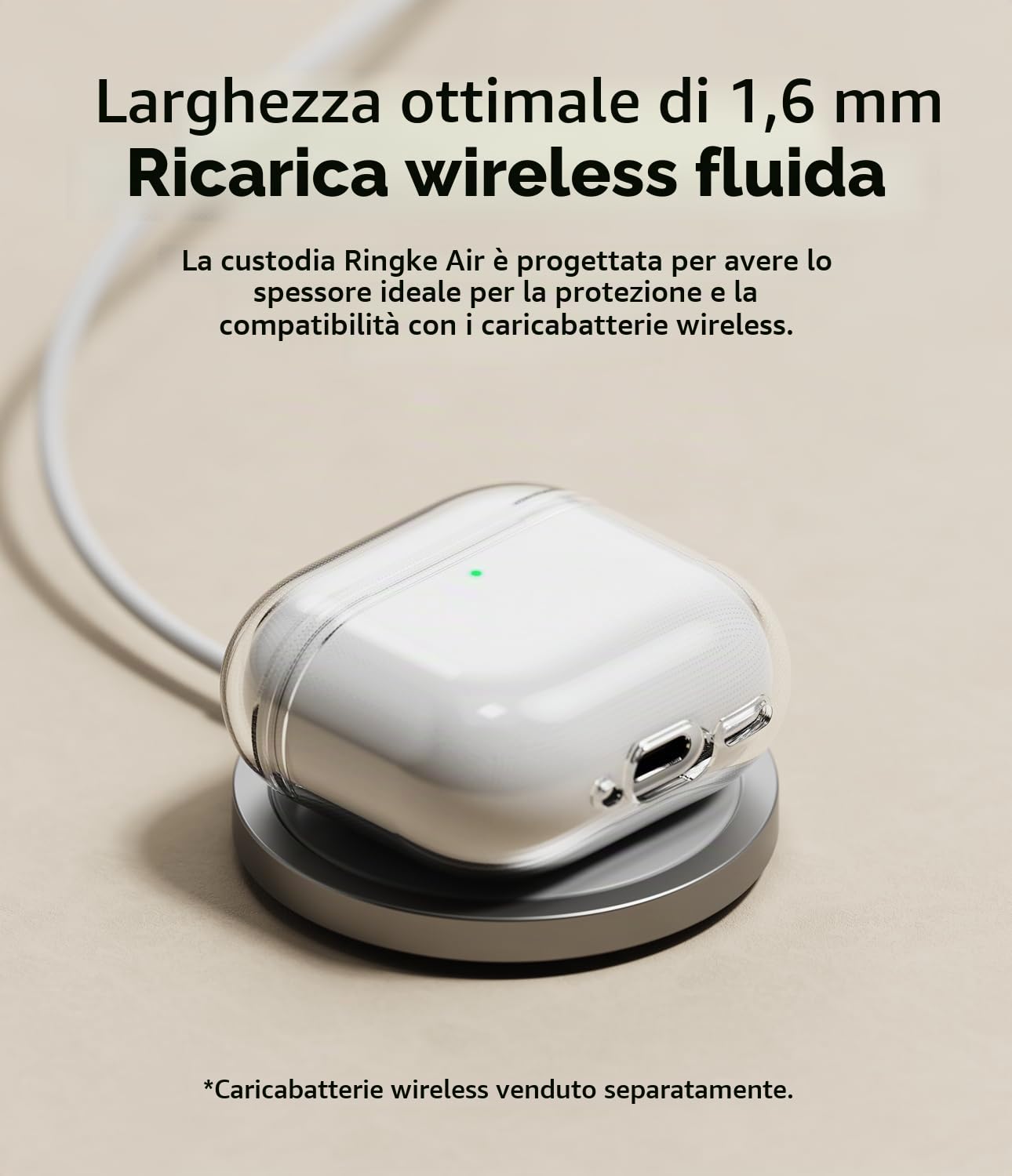 Ringke Air Cover AirPods 4 custodia Clear TPU