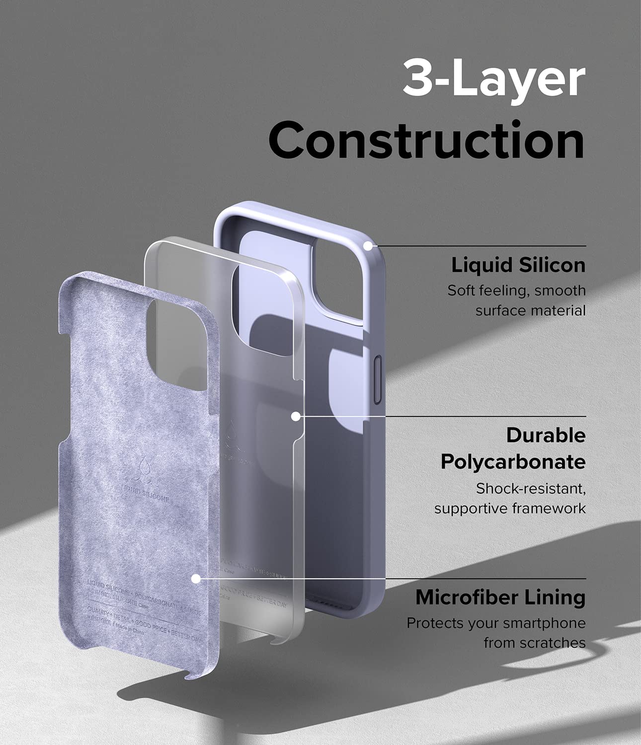 Ringke Silicone cover iPhone 14 Plus Lavender antiurto