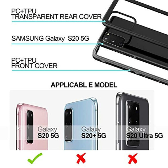 Redpepper Galaxy S20 Custodia Impermeabile IP68 Nera