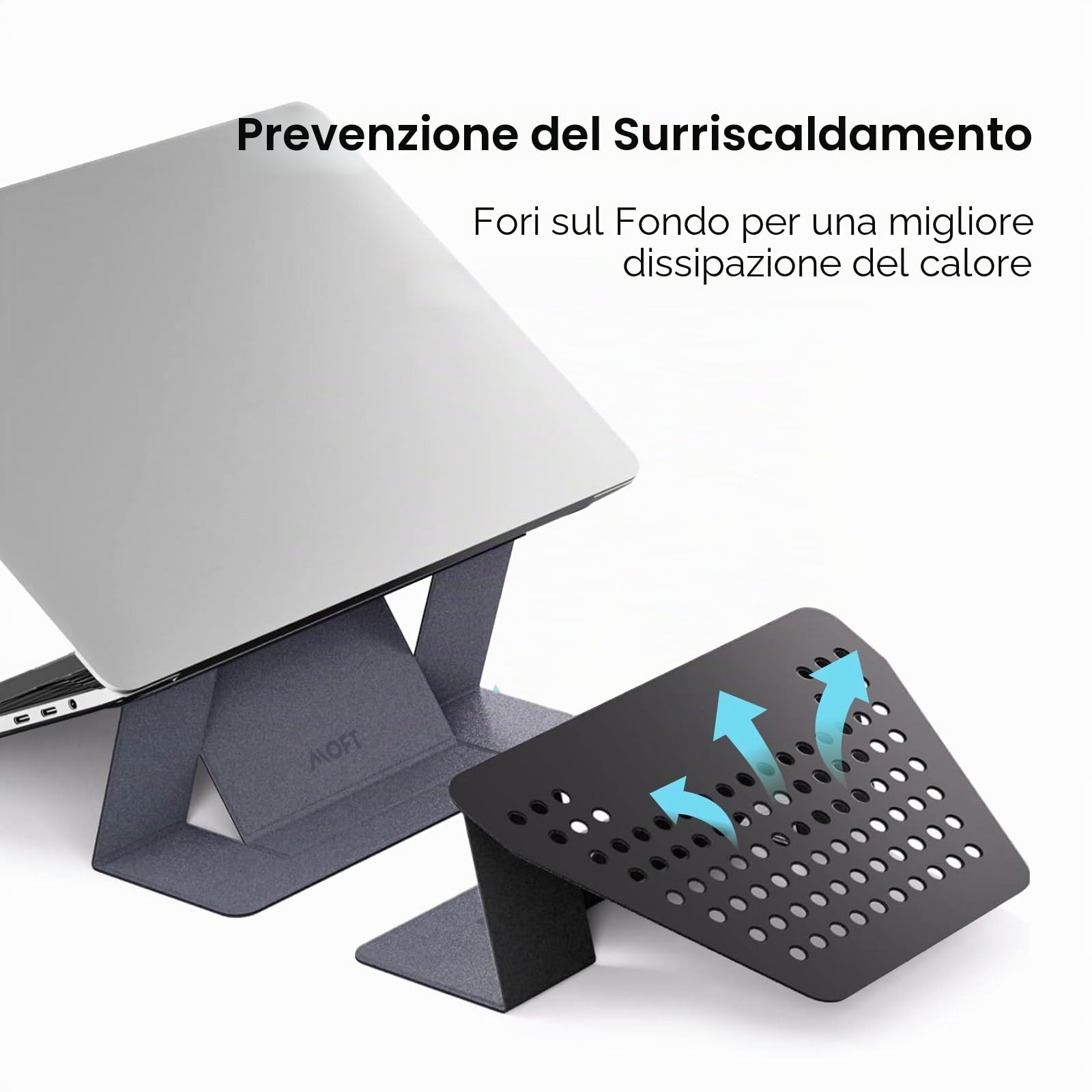 MOFT Invisible Series supporto laptop 15.6" grigio stellato adesivo