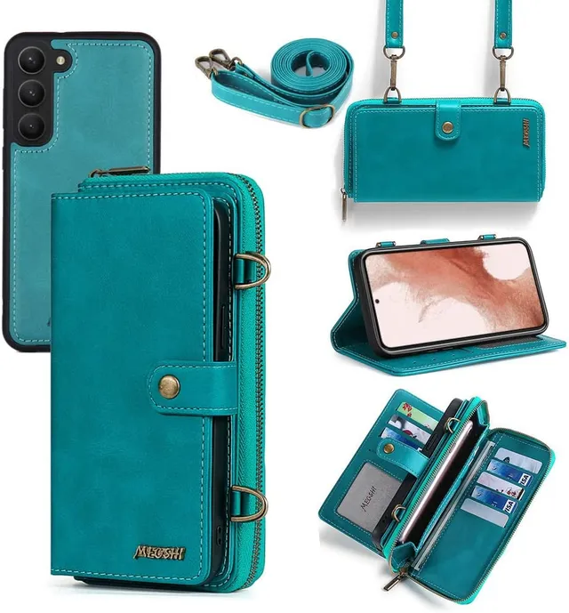 Redpepper S23 Plus Wallet pelle 12 carte tracolla staccabile
