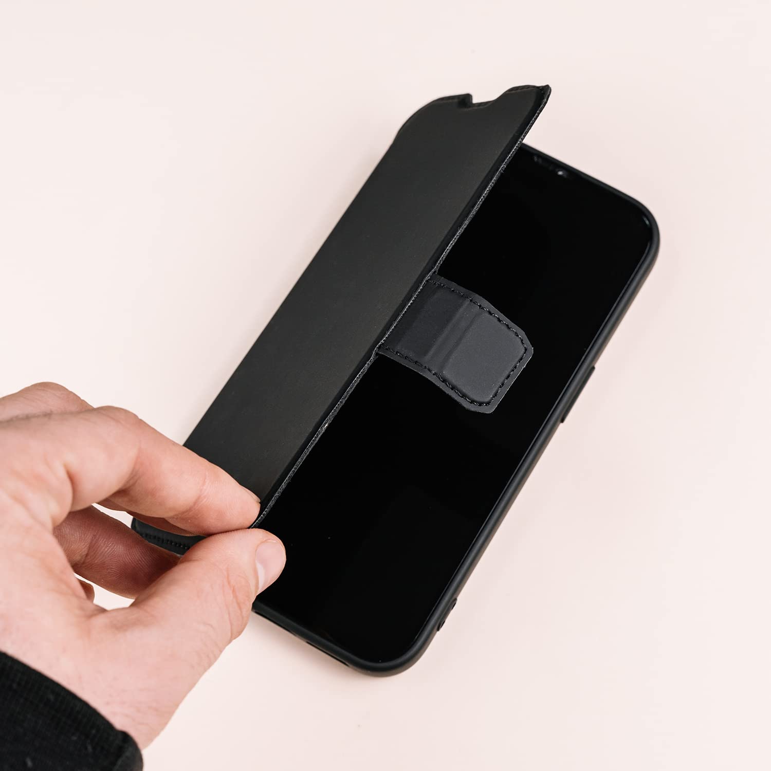 La Casa de las Carcasas Cover Moto G14 portafoglio nera antiurto