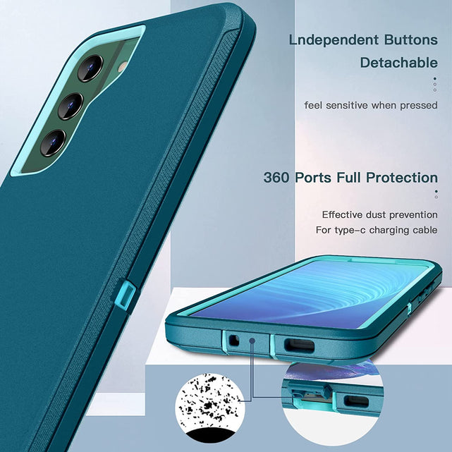 Redpepper Galaxy S22 Cover Rugged Antiurto 3 in 1 Silicone
