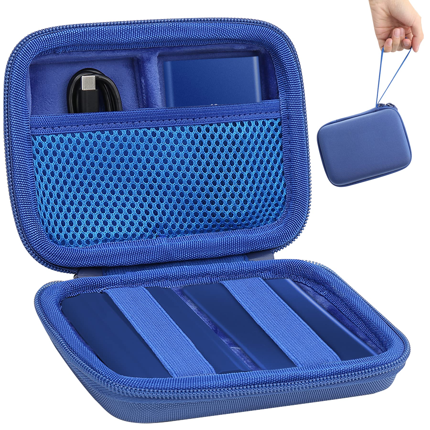 Aenllosi SSD Case Custodia Samsung T7 T9 Blu EVA Rigida