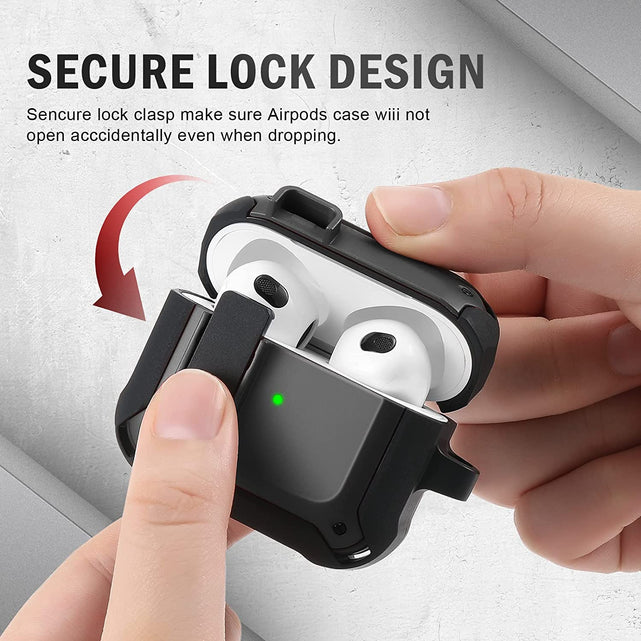 Redpepper AirPods 3 Cover Nero Carbonio con Moschettone