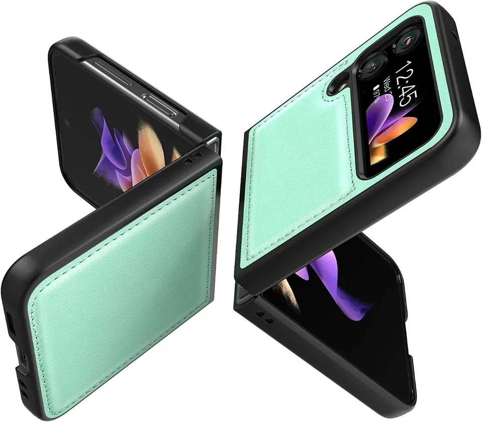 Redpepper Galaxy Z Flip 4 Cover pelle gialla