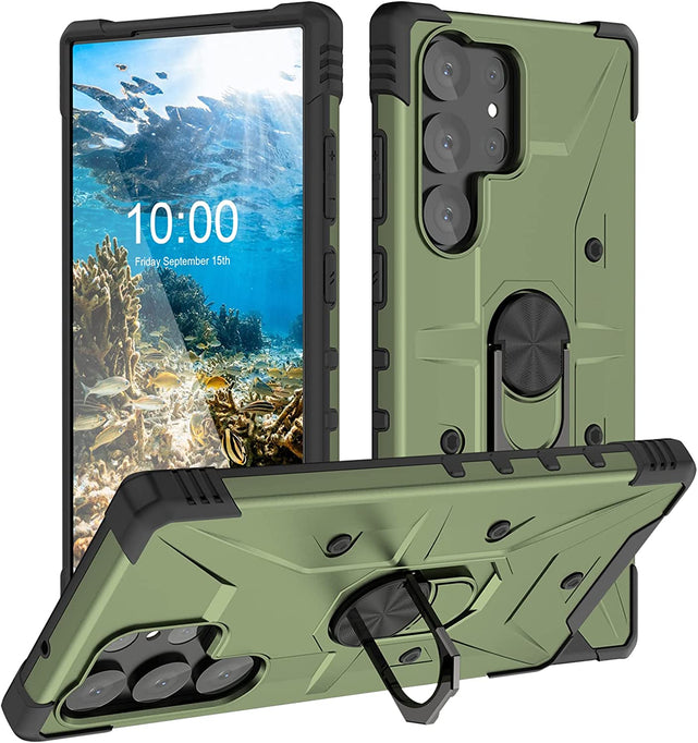 Redpepper Galaxy Cases cover Galaxy S23 Ultra con anello stand rugged