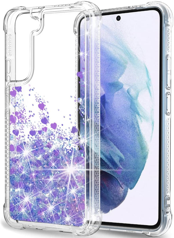 Redpepper Galaxy S22 Cover Glitter Liquida Trasparente TPU