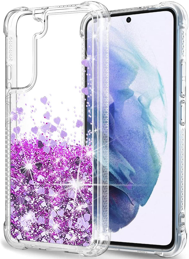Redpepper Galaxy S22 Cover Glitter Liquida Trasparente TPU