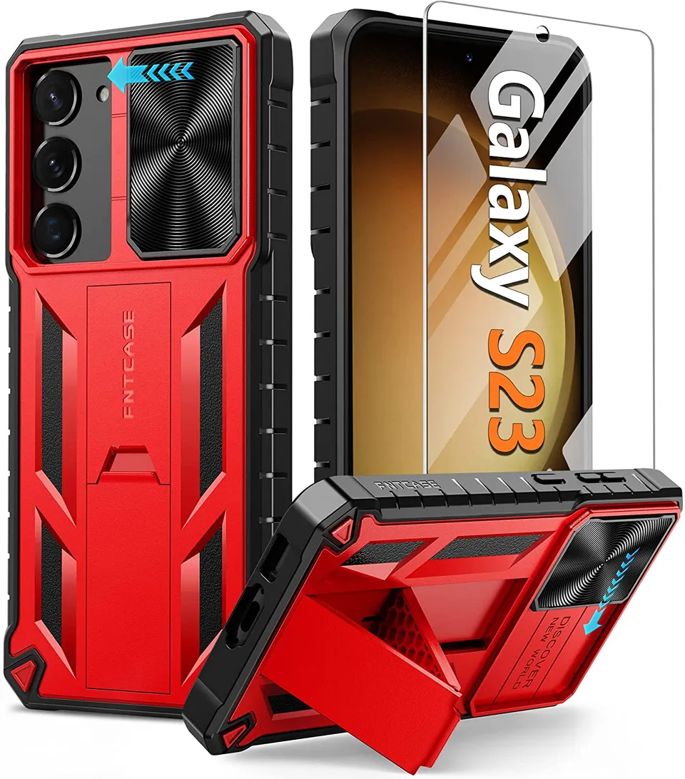 Redpepper Galaxy S23 Cover con Stand e Vetro Temperato