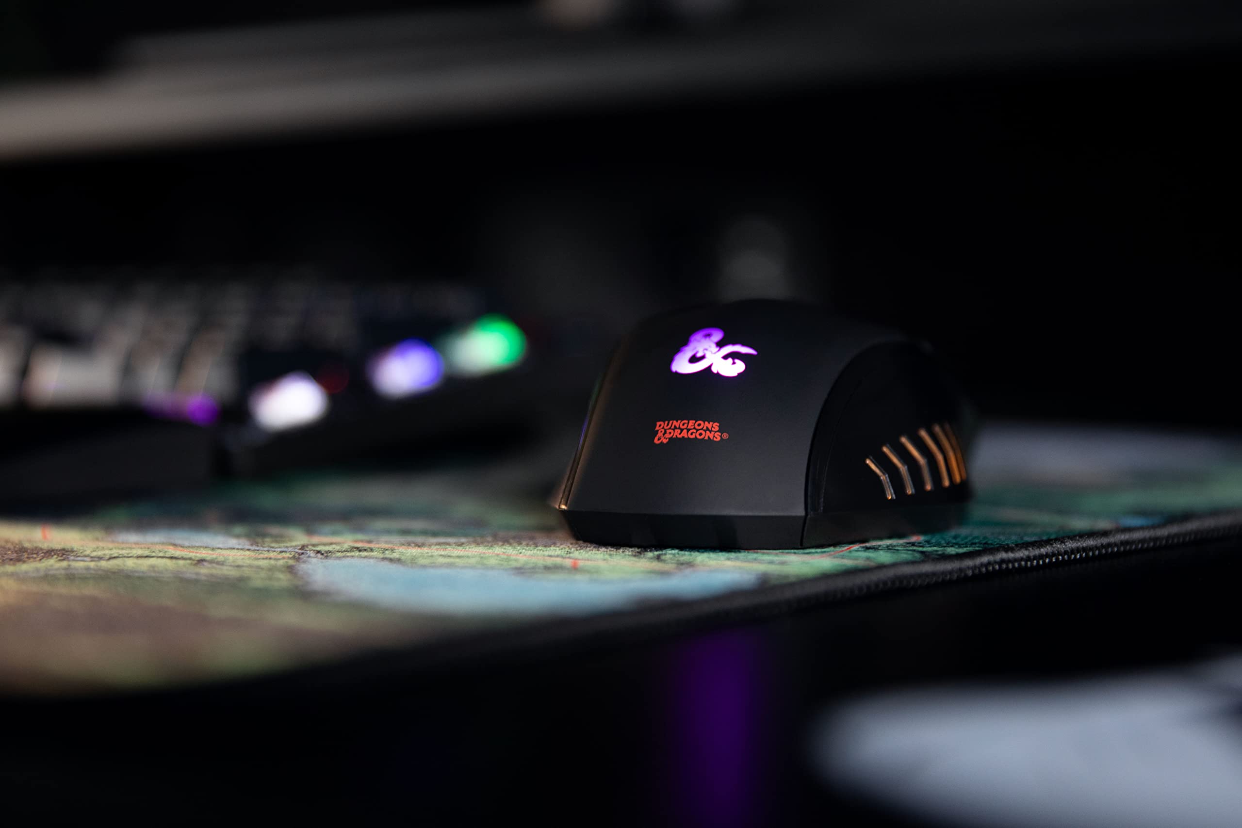 Konix Dungeons & Dragons Mouse Gaming USB Nero Rosso Cavo 1,8m