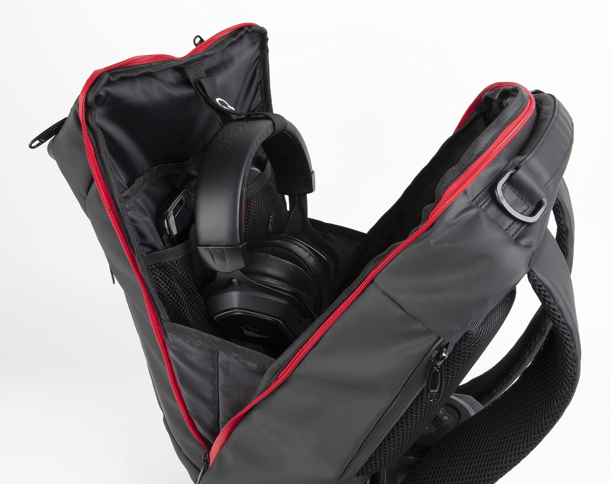 Konix Drakkar Zaino Gaming 17 Pollici 27 l Nero Rosso