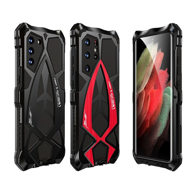 Redpepper Galaxy Cases S22 Ultra cover armor metallo nera
