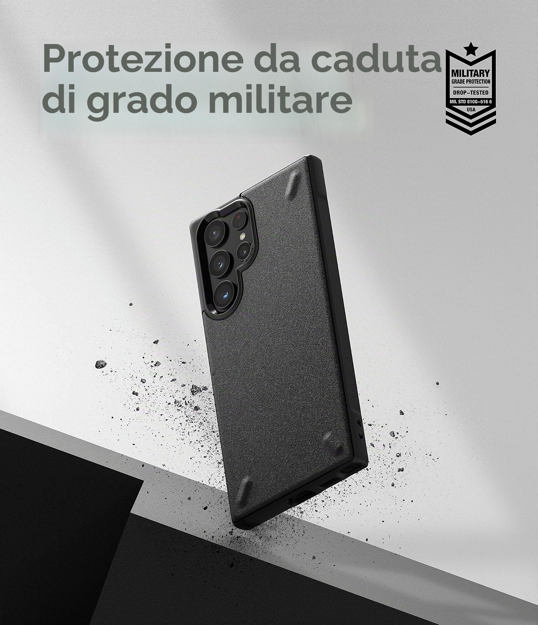 Ringke Onyx Cover Galaxy S22 Ultra Black Antiscivolo