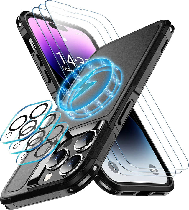 Redpepper iPhone 14 Pro Max cover MagSafe con 3 vetri