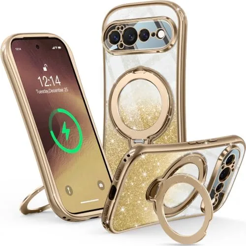 Redpepper Pixel 11 Pro XL cover oro glitter magnetica con stand
