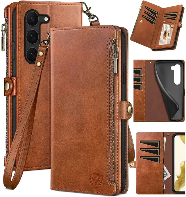 Redpepper Galaxy S23 Cover Portafoglio Pelle Nero RFID