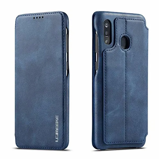 Redpepper Galaxy A70 Custodia Pelle Blu Wallet con Stand