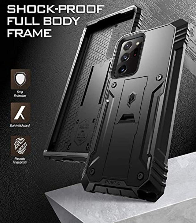 Redpepper Galaxy Note 20 Ultra Cover Antishock Nera con Stand