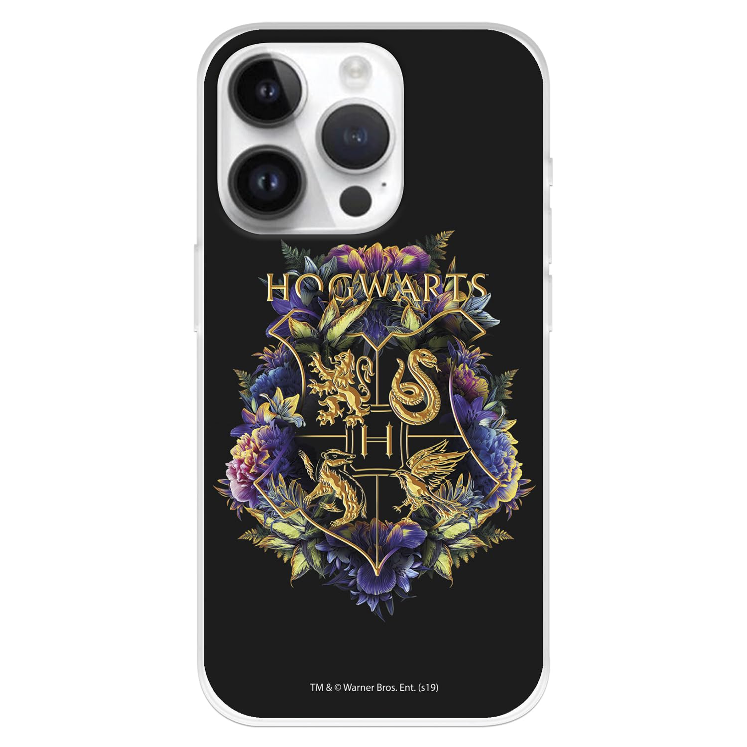 La Casa de las Carcasas Licenze Ufficiali cover iPhone 15 Pro Hogwarts Floreale