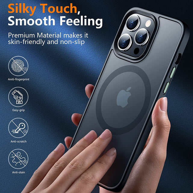Redpepper iPhone 14 Pro Max cover nera magnetica opaca