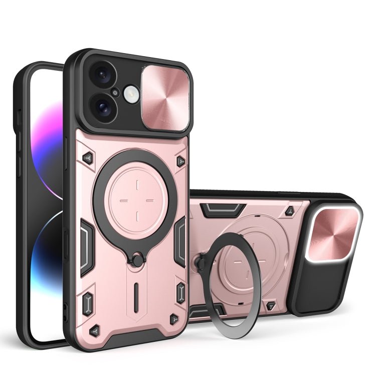 Redpepper CD Texture Custodia iPhone 16 Coprilente Scorrevole Nera
