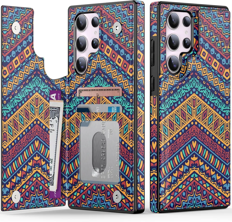 Redpepper Galaxy S25 Ultra Custodia Pelle Fiori Portafoglio