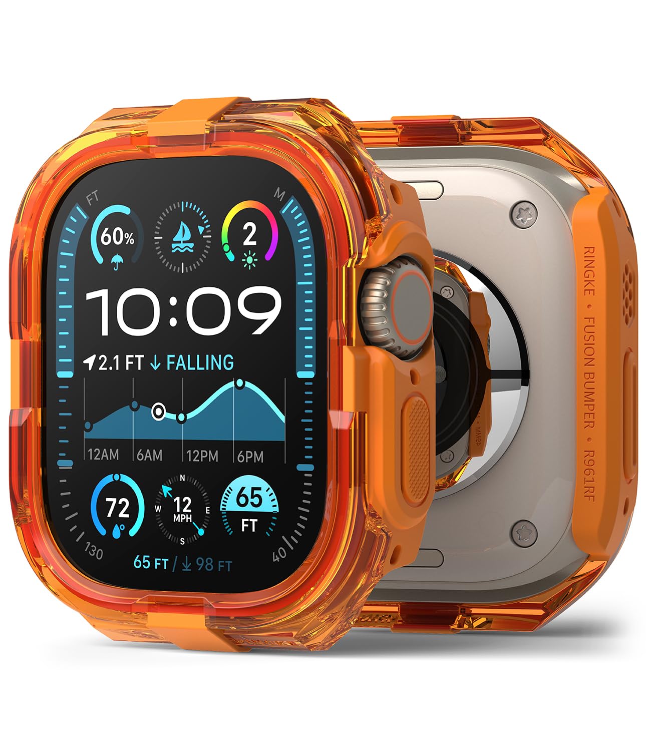 Ringke Fusion Bumper cover Apple Watch Ultra verde neon 49mm