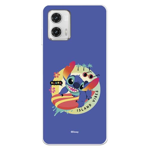 La Casa de las Carcasas Stitch Moto G73 5G custodia fondo blu