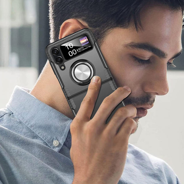 Redpepper Galaxy cover Z Flip 4 trasparente con anello stand