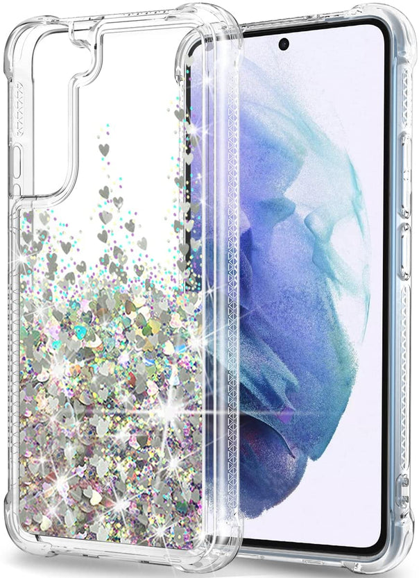 Redpepper Galaxy S22 Cover Glitter Liquida Trasparente TPU