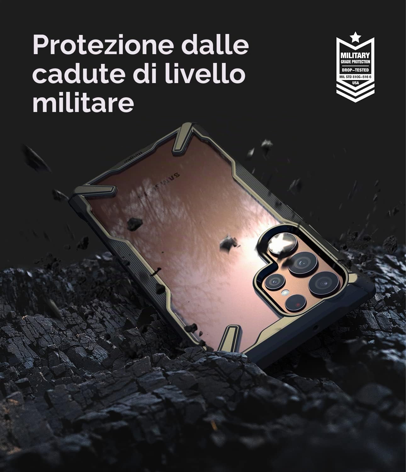 Ringke Fusion-X Cover Galaxy S22 Ultra Antiruto Black
