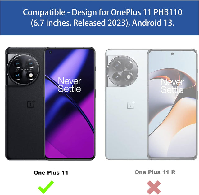 Redpepper OnePlus 11 Cover Nera Holster Clip Pellicola Vetro