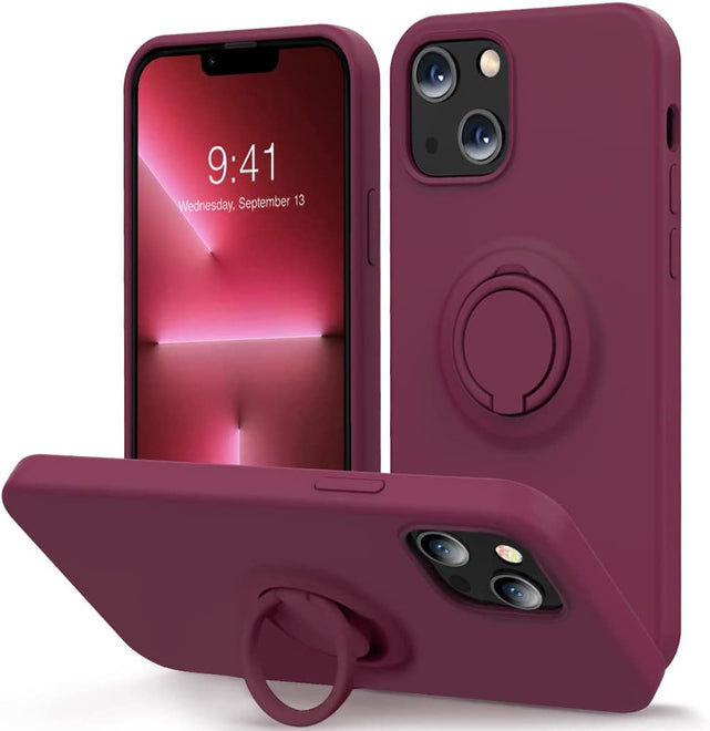 Redpepper Mocca iPhone 13 Mini custodia anello rosso vino