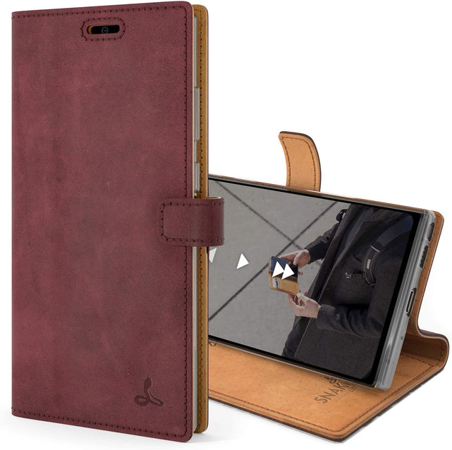 Redpepper Note 20 Ultra custodia portafoglio pelle nera