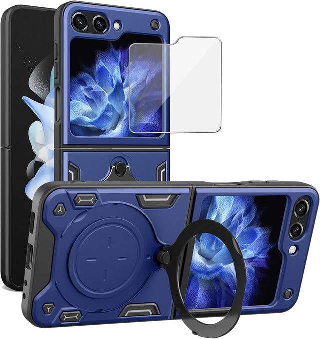 Redpepper Galaxy Cases Z Flip 6 custodia rugged magnetica nera stand