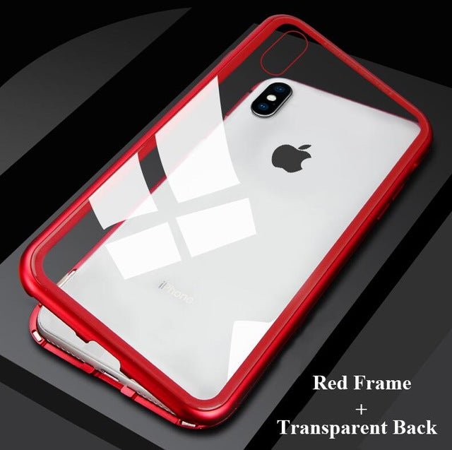 Redpepper iPhone XS Max cover magnetica vetro nero 360°