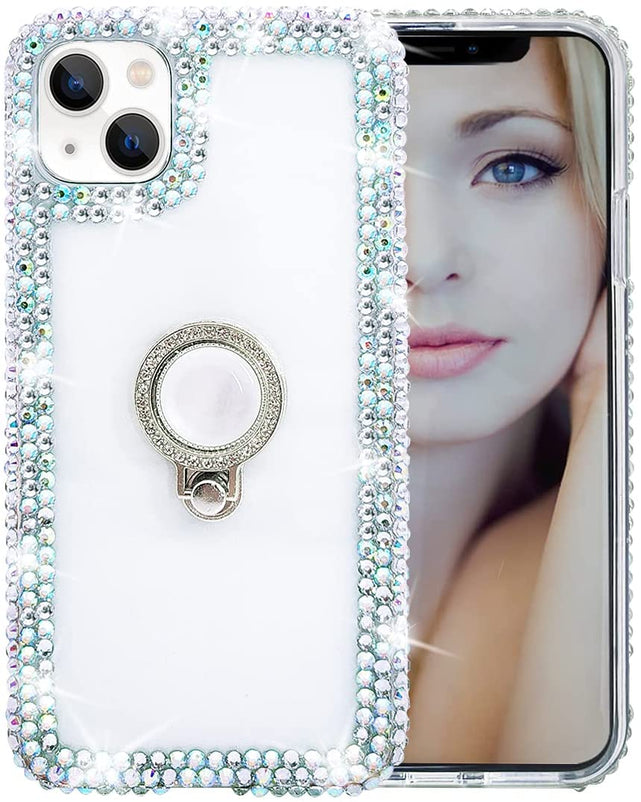 Redpepper Apple Cases iPhone 13 Mini cover strass con anello