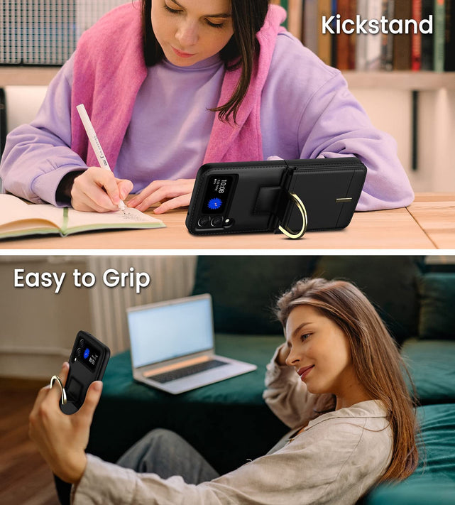 Redpepper Galaxy Z Flip 4 Cover pelle portafoglio tracolla