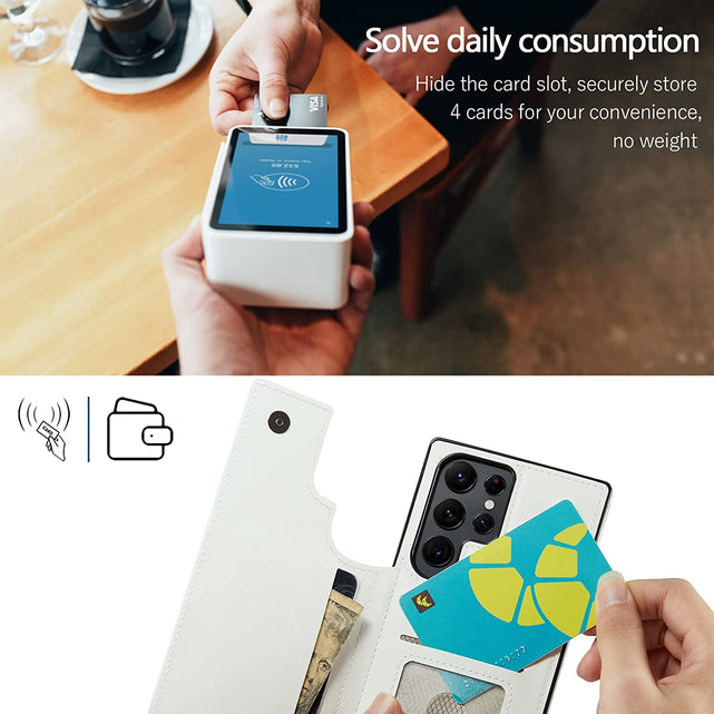 Redpepper Galaxy S23 Ultra custodia portafoglio pelle RFID